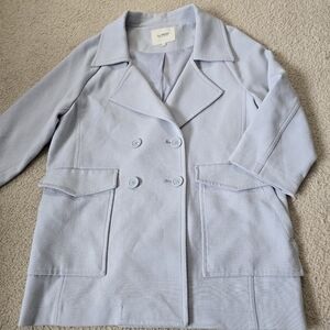 La Babité Light Blue Double Breasted Jacket Blazer L XL